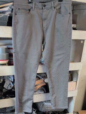 Banana Republic Slim Straight Jeans Size 36x29 in Light Gray